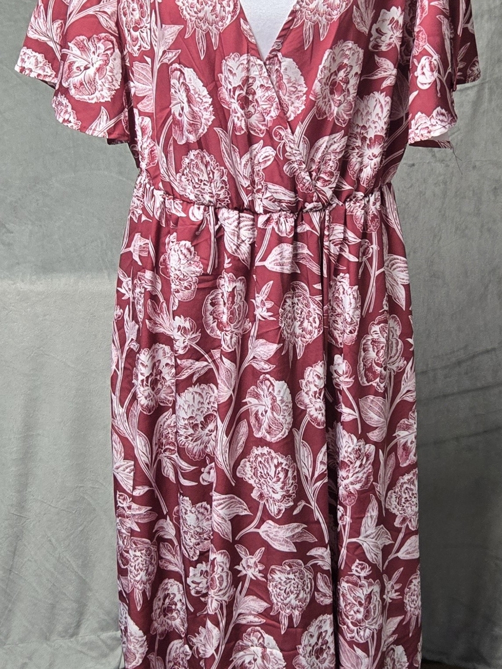 BloomChic Rose Pink Floral Wrap Maxi Dress